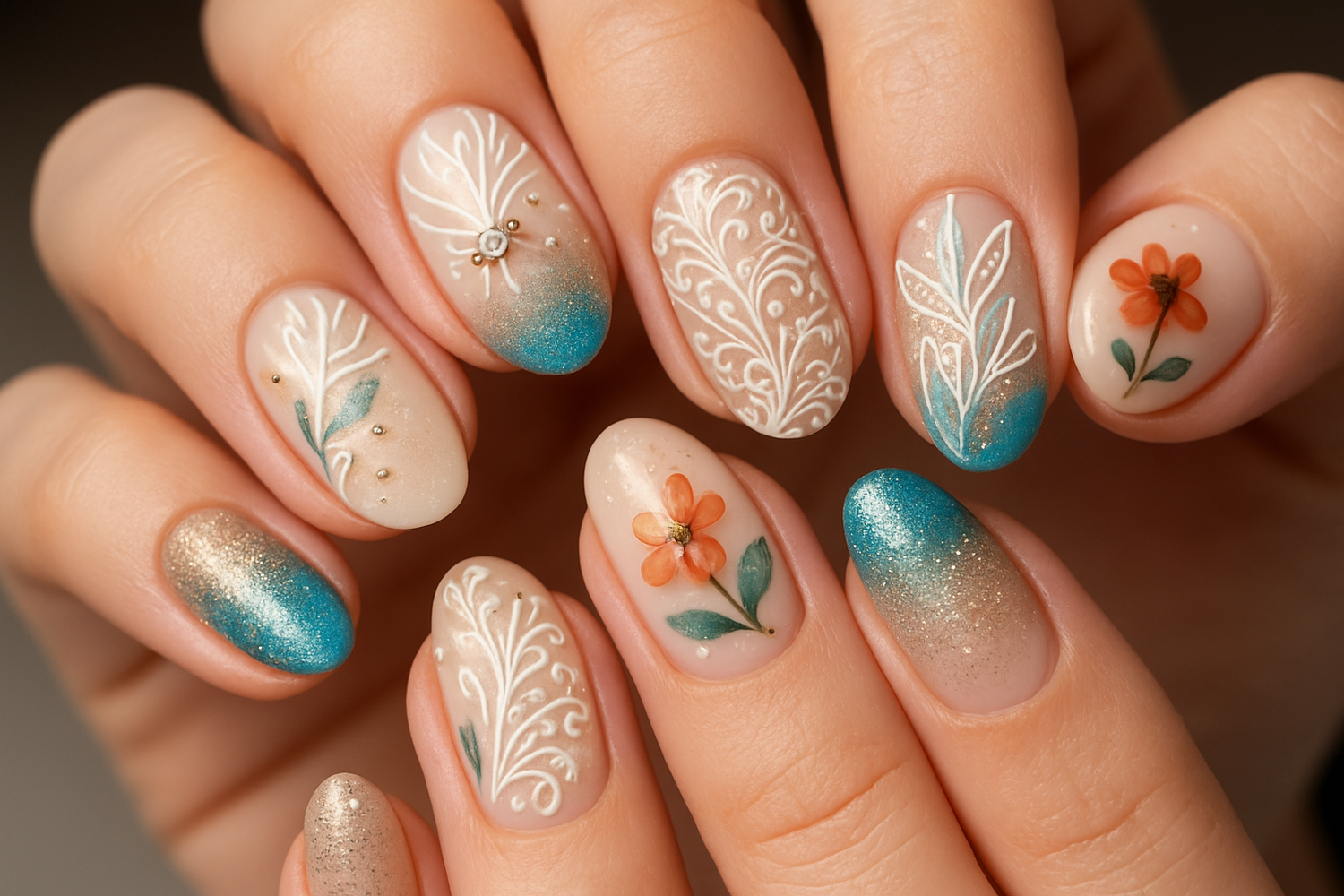 Image: Nail Design Close-Up
Every set is handcrafted with love and precision. From intricate detailing to long-lasting durability, our nails are the result of hours of artistic effort—because you deserve more than mass-produced.