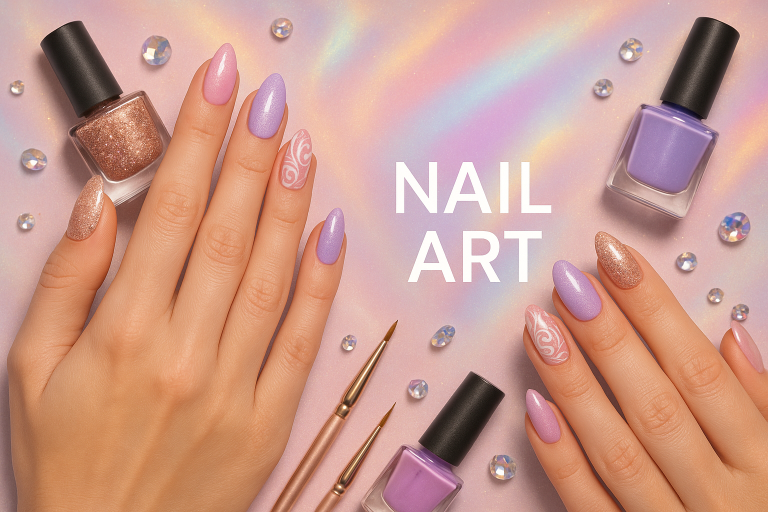 promostional banner for nail art product