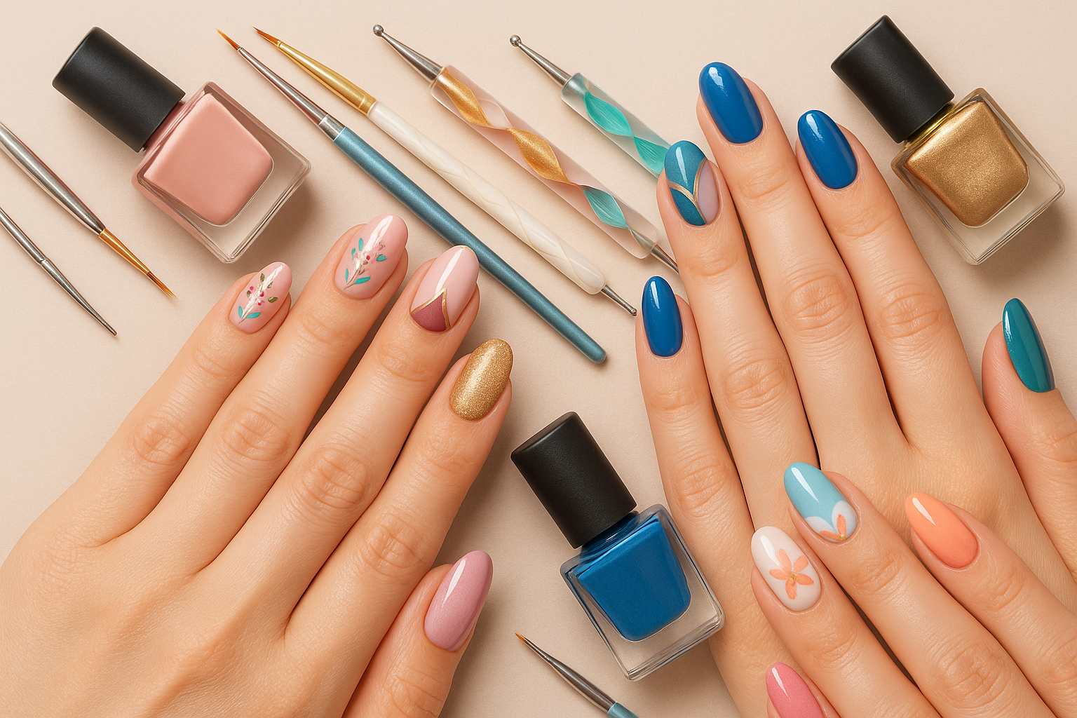 promotion banner for nail art. don add text into it